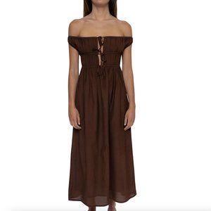 GIMAGUAS ANTONIA DRESS BROWN - SZ S